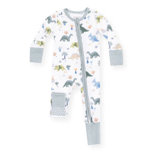 Angel Dear 2 Way Zipper Convertible Romper ~ Soft Dinos