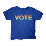 Rowdy Sprout Vote Rainbow s/s Tee ~ Blue