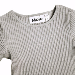 Molo Rochelle Ribbed l/s Top 7-12 ~ Grey Melange