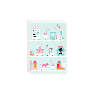 Mr. Boddington's Studio Petite Greeting Card ~ Choo Choo Train