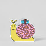 Wrap Birthday Snail Shaped Card