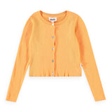 Molo Giselle Ribbed Knit Cardigan 7-12 ~ Cantaloupe