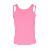 Hannah Banana Double Strap Ribbed Tank Top ~ Pink