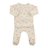 Oh Baby! Printed 2pc Kimono Set ~ Mini Fish/Natural