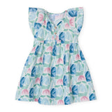 Mayoral Girls Abstract Floral Printed Dress ~ Mint