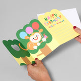 Wrap Monkey Surprise Fold Out Birthday Card