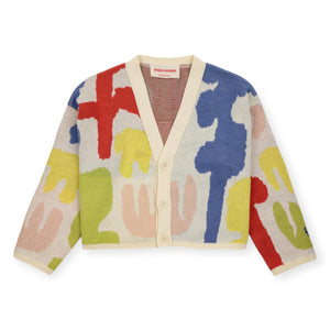 Bobo Choses Cropped Jacquard Cardigan ~ Carnival