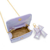 Tiny Treats Shiny Quilted Fluffy Bow Handbag