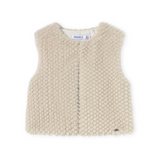 Mayoral Baby Girl Faux Fur Vest ~ Sand