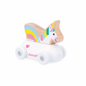 Janod Crossroads Enchanted Kingdom Unicorn Car