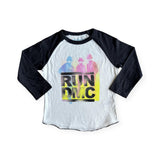 Rowdy Sprout Baby Run DMC l/s Raglan Tee ~ Vintage White/Black