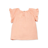 Play Up Baby Woven s/s Tunic Top & Shorts Set ~ Peach/Natural