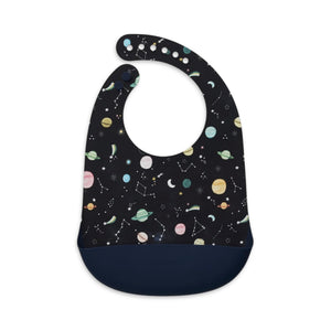 Loulou Lollipop Silicone Bib ~ Printed Planets
