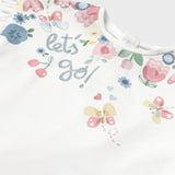 Mayoral Baby Girl Let's Go! Floral Print T-Shirt ~ White Multi
