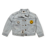 Petite Hailey Patch Jean Jacket ~ Milk Carton