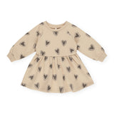 Rylee + Cru Baby Raglan Dress ~ Hearts/Sand