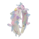 Bari Lynn 3d Butterfly Love Heart Knot Headband