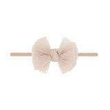 Baby Bling Tulle Baby Fab Skinny Pleated Bow Headband