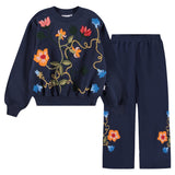 Molo Marge Sweatshirt & Aurita Sweatpants Set 7-12 ~ Navy Blazer