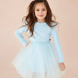 Petite Hailey l/s Mila Jewel Tutu Dress ~ Sky Blue