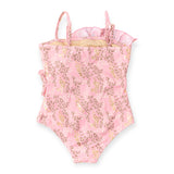 Shade Critters Ruffle Front Swimsuit - Pink Leopard Spots