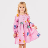 Bobo Choses Wonder Horse Printed Woven Dress ~ Pink