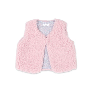 Petite Hailey Baby Nari Sherpa Teddy Vest ~ Pink