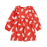 Bobo Choses Baby Freedom Bird Printed Ruffle Dress ~ Red