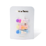 Lilies & Roses Baby Ice Cream Double Scoop Hair Clips ~ Pastel