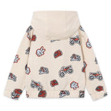 Mayoral Boys Moto Print Hoodie ~ Light Khaki