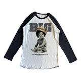 Rowdy Sprout Baby Biggie Baby l/s Raglan Tee ~ Vintage White/Black