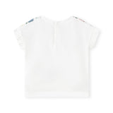Mayoral Baby Girl Let's Go! Floral Print T-Shirt ~ White Multi