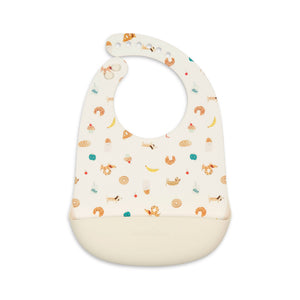 Loulou Lollipop Silicone Bib ~ French Breakfast