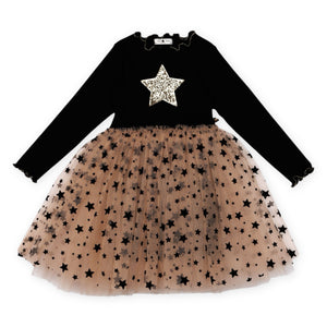 Petite Hailey Mia l/s Tutu Dress ~ Black