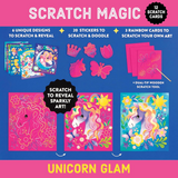 Mudpuppy Unicorn Glam Scratch Magic Scratch & Sparkle Art Kit