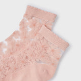 Mayoral Girls Lace Socks ~ Nude
