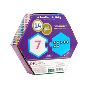 eeBoo Numbers Hexagon Puzzle Pairs
