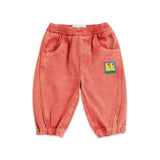 Bobo Choses Baby Hug Hairy Monster l/s T-shirt & Booo Bo Choses Denim Pants Set ~ Light Blue/Red