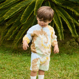 Molo Baby Dear Sweatshirt & Simms Shorts Set ~ Tie Dye Swirl