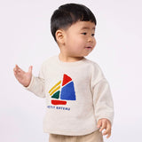 Petit Bateau Baby Boat Logo Sweatshirt ~ Oatmeal