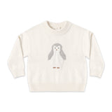 Rylee + Cru Baby Knit Penguin Sweater ~ Natural