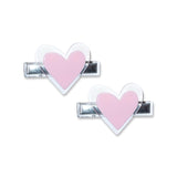 Lilies & Roses Agatha Soft Pink Heart Clips
