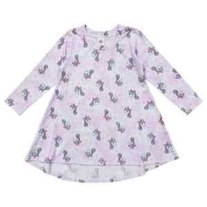 Esme l/s Hi-Lo Pj Dress ~ Coquette Unicorn