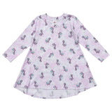 Esme l/s Hi-Lo Pj Dress ~ Coquette Unicorn