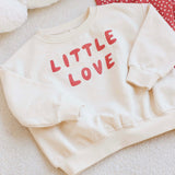 Quincy Mae Little Love Relaxed Fleece Sweatshirt & Cupid Sweatpants Set ~ Natural