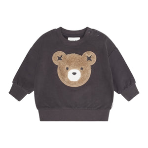 Huxbaby Furry Huxbear Sweatshirt & Sweatpants Set ~ Soft Black