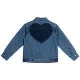 Stella McCartney Girls Denim Jacket w/ Heart Patches ~ Blue