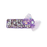 Bari Lynn Fully Crystallized Bow Snap Clip