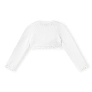 Mayoral Baby Girl Basic Knit Bolero ~ White