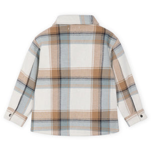 Mayoral Boys Fleece Lined Check Jacket ~ Caramel
